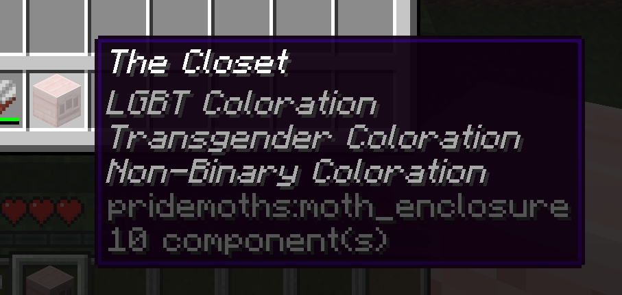 Inventory screenshot of the Moth Enclosure's tooltip(s)